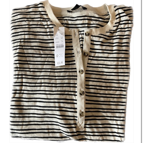 J.Crew Half Sleeve Striped Tee - Size XS - Picture 2 of 3
